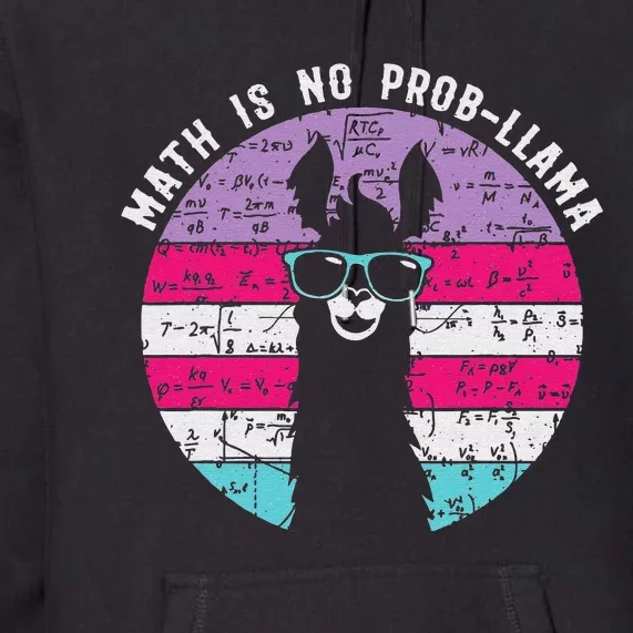 Math is No Prob-Llama Math Llama Teacher Premium Hoodie