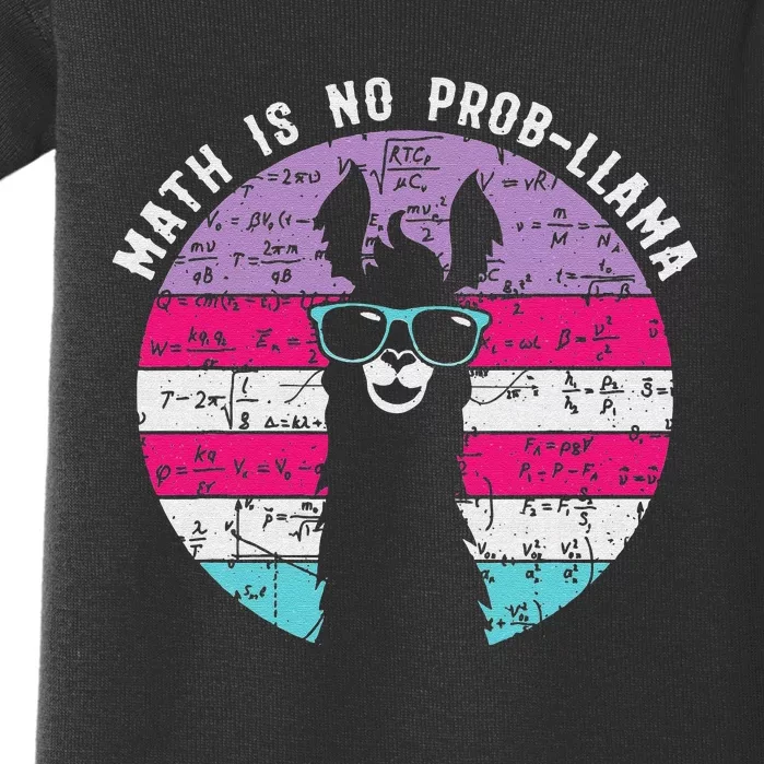 Math is No Prob-Llama Math Llama Teacher Baby Bodysuit