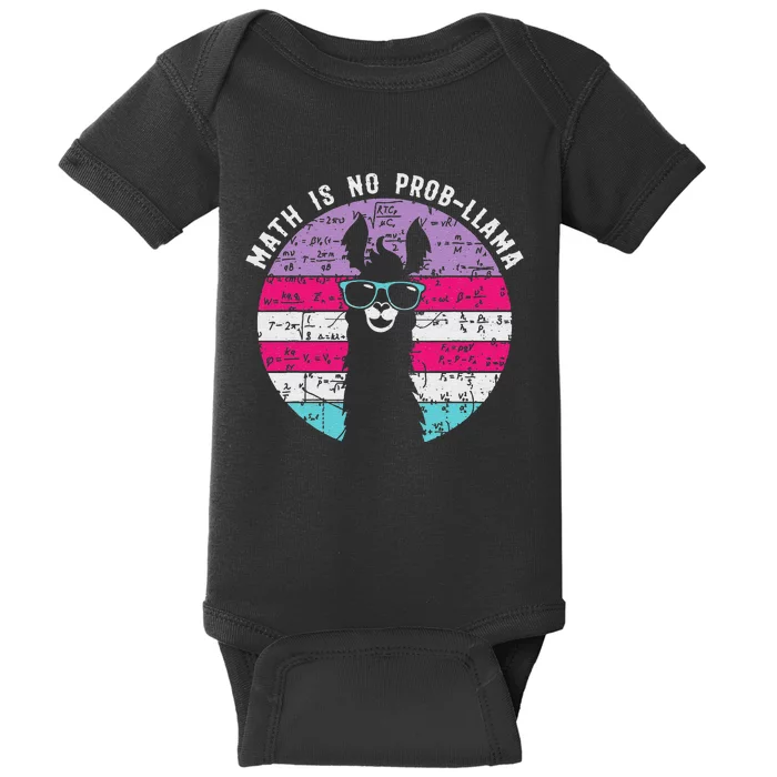 Math is No Prob-Llama Math Llama Teacher Baby Bodysuit