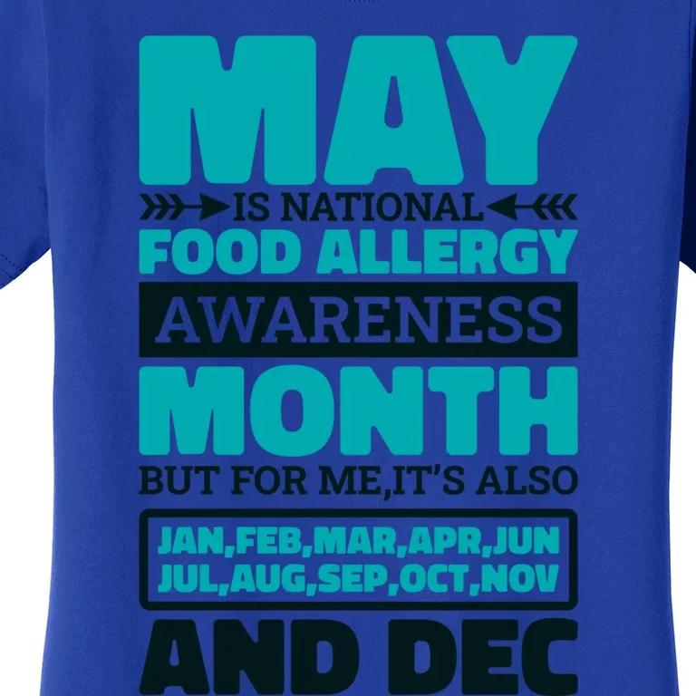 May Is National Food Allergy Awareness Month Food Allergies Gift Women's T-Shirt