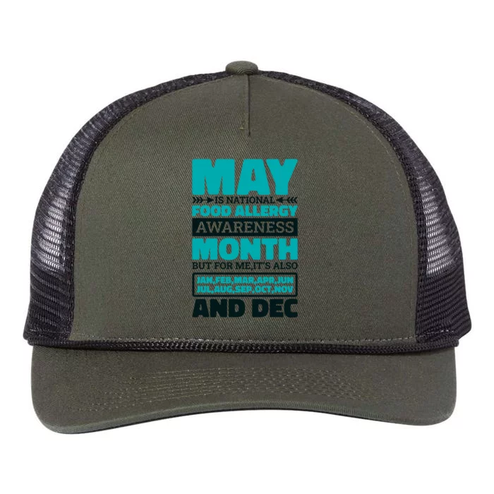 May Is National Food Allergy Awareness Month Food Allergies Gift Retro Rope Trucker Hat Cap