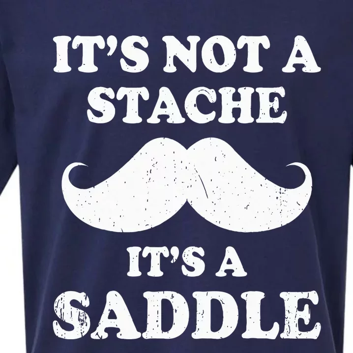 Mustache ItS Not A Stache ItS A Saddle Moustache Ride Sueded Cloud Jersey T-Shirt