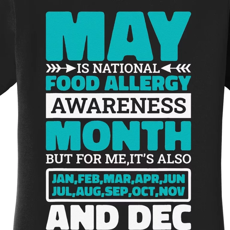 May Is National Food Allergy Awareness Month Food Allergies Women's T-Shirt