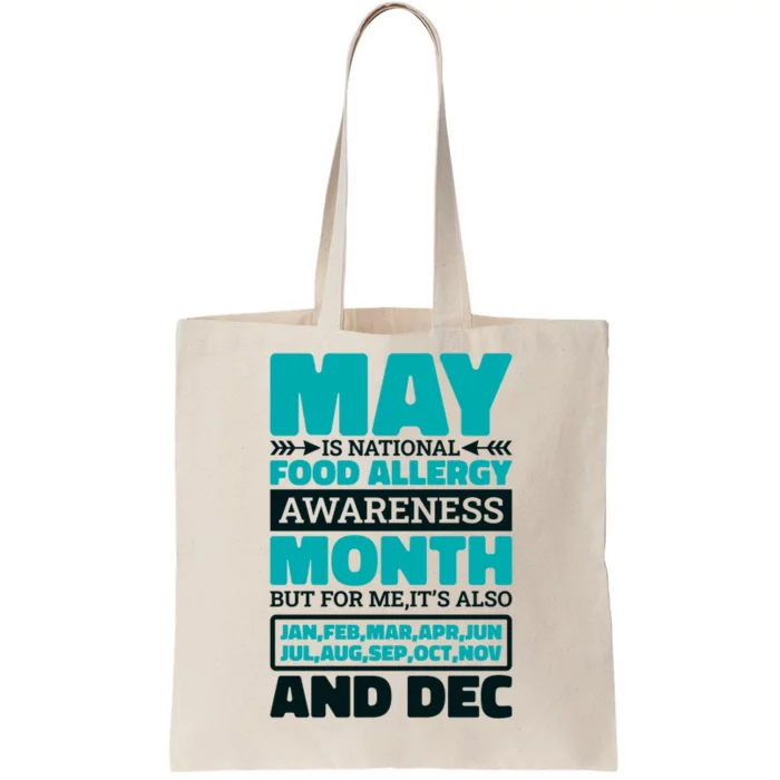 May Is National Food Allergy Awareness Month Food Allergies Gift Tote Bag