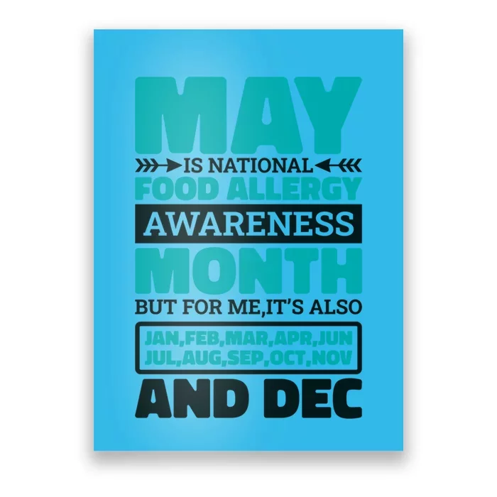 May Is National Food Allergy Awareness Month Food Allergies Gift Poster