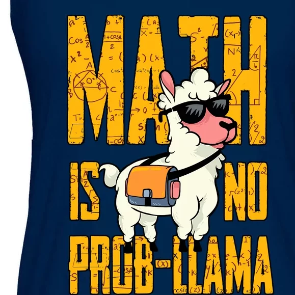 Math Is No Probllama Funny Math Ladies Essential Flowy Tank