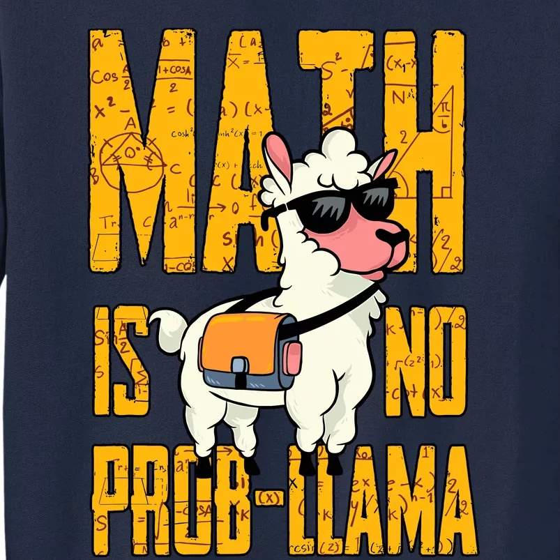 Math Is No Probllama Funny Math Tall Sweatshirt