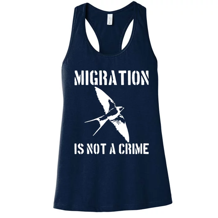 Migration Is Not A Crime Women's Racerback Tank