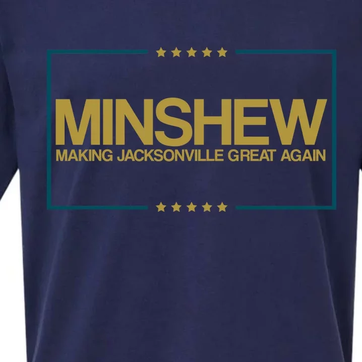 Minshew Making Jacksonville Great Again Sueded Cloud Jersey T-Shirt