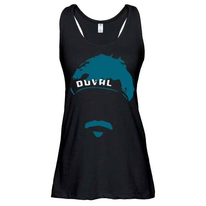 Minshew Mustache Mania Duval Ladies Essential Flowy Tank