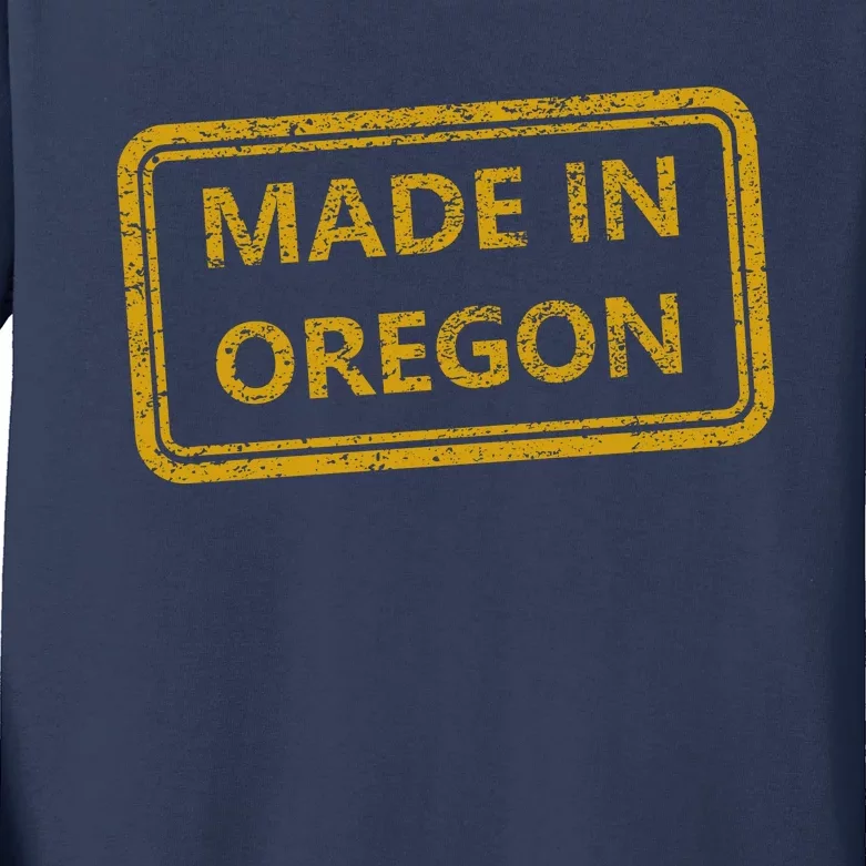 Made In Oregon Kids Long Sleeve Shirt