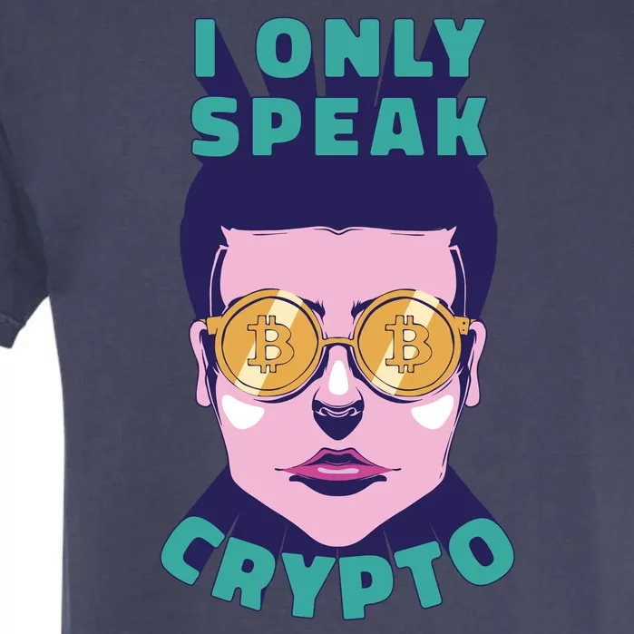 Male I Only Speak Crypto Garment-Dyed Heavyweight T-Shirt