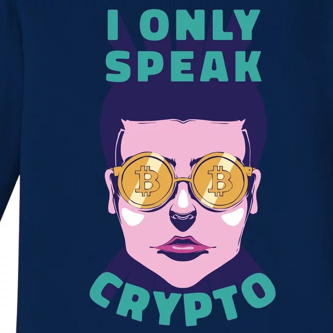 Male I Only Speak Crypto Baby Long Sleeve Bodysuit