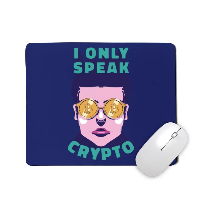 Male I Only Speak Crypto Mousepad