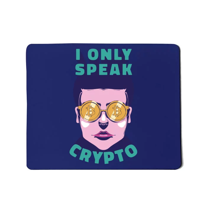 Male I Only Speak Crypto Mousepad