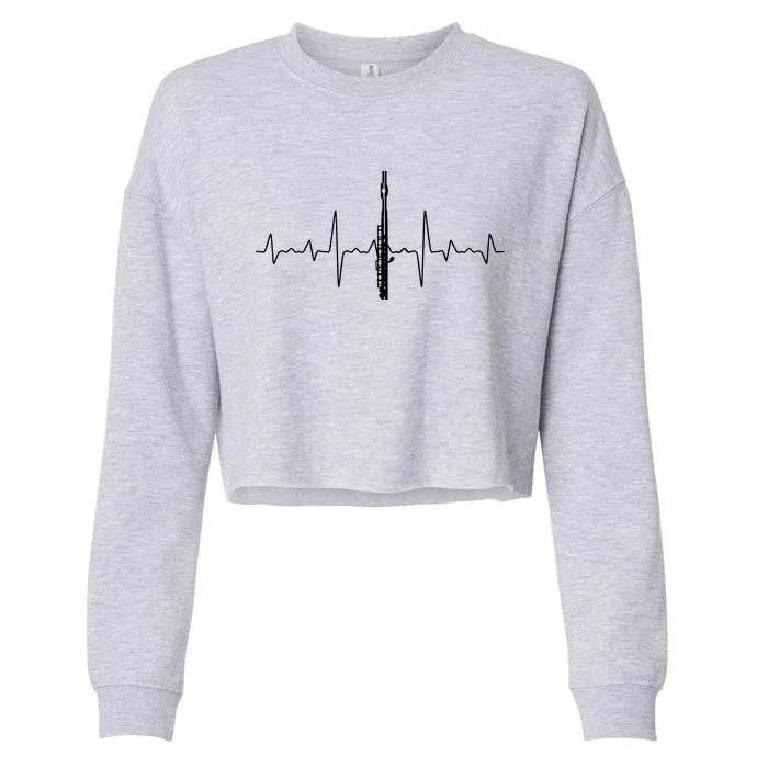 Musical Instrument Orchestra Flute Player Gift Flute Cropped Pullover Crew