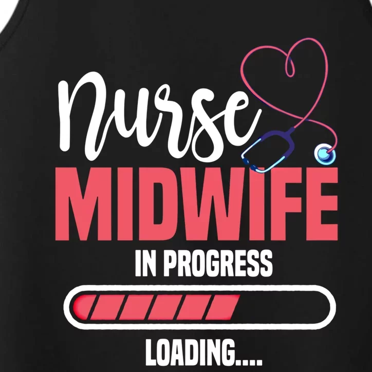 Midwife In Progress Loading Labour Birth Obstetrician Gift Performance Tank