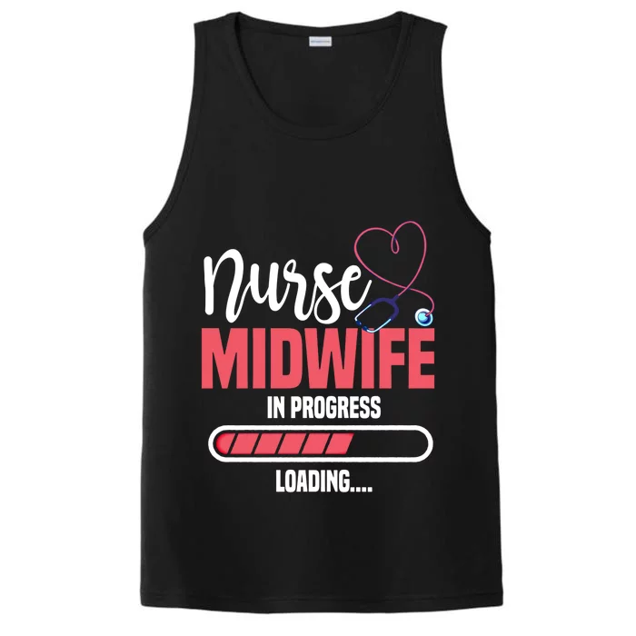 Midwife In Progress Loading Labour Birth Obstetrician Gift Performance Tank