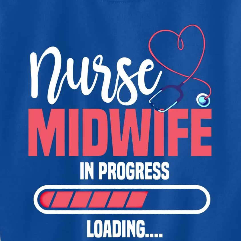 Midwife In Progress Loading Labour Birth Obstetrician Gift Kids Sweatshirt