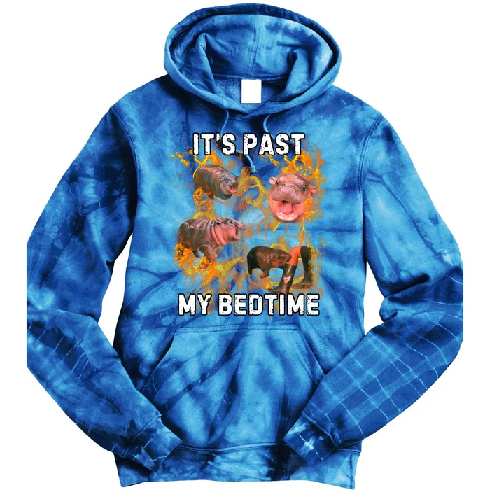 Moodeng ItS Past My Bed Time Funny Moodeng Tie Dye Hoodie