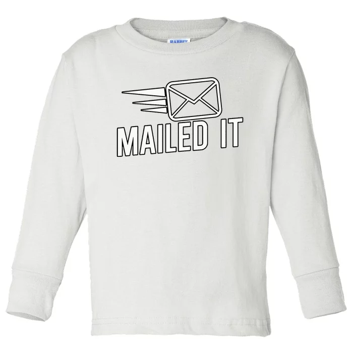 Mailed It Postman Gift For Mail Carrier Workers Toddler Long Sleeve Shirt