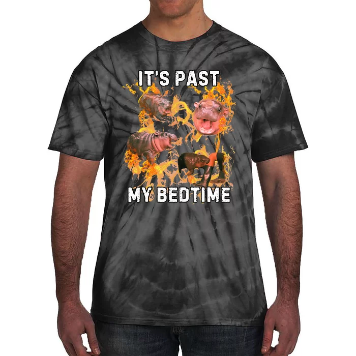 Moodeng ItS Past My Bed Time Funny Moodeng Tie-Dye T-Shirt