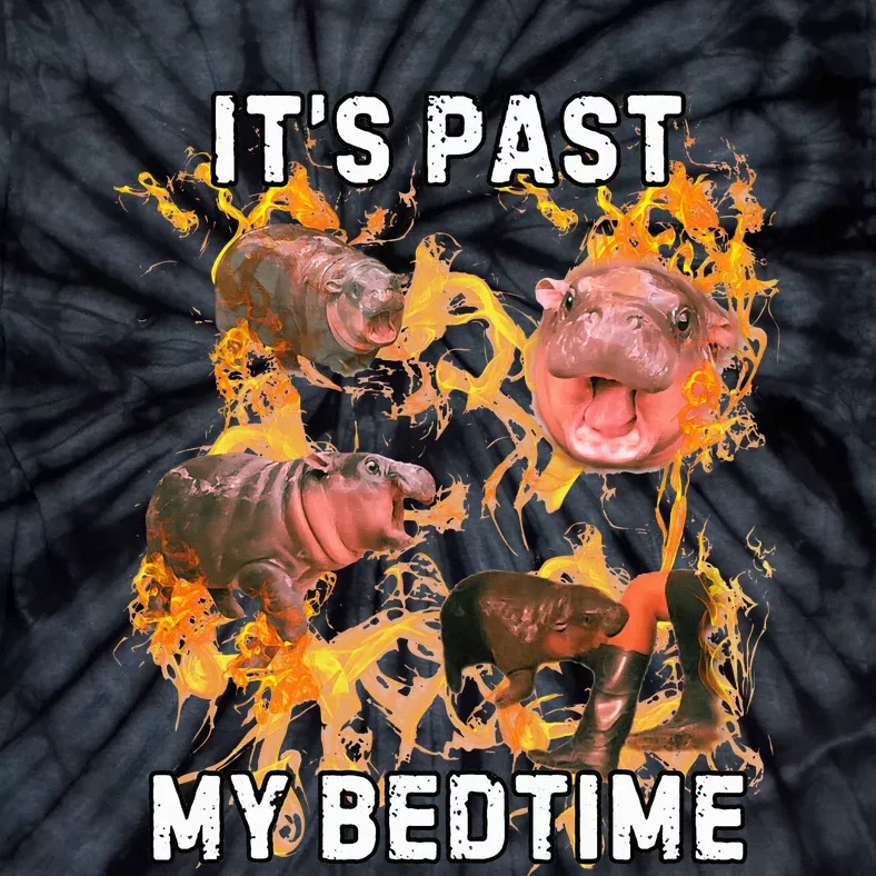 Moodeng ItS Past My Bed Time Funny Moodeng Tie-Dye T-Shirt