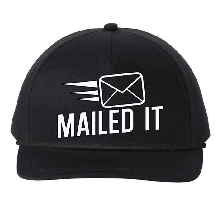 Mailed It Postman Gift For Mail Carrier Workers Snapback Five-Panel Rope Hat