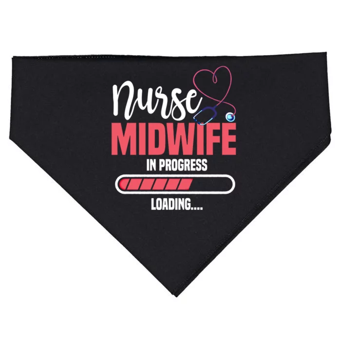 Midwife In Progress Loading Labour Birth Obstetrician Funny Gift USA-Made Doggie Bandana