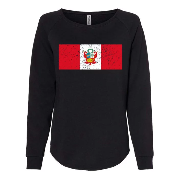 Made In Peru A Long Time Ago Funny Peruvian Pride Flag Womens California Wash Sweatshirt