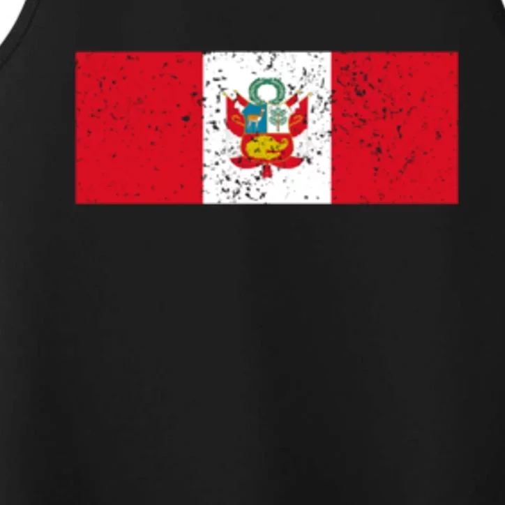 Made In Peru A Long Time Ago Funny Peruvian Pride Flag Performance Tank