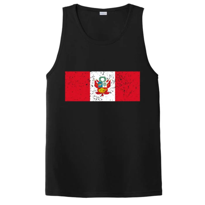 Made In Peru A Long Time Ago Funny Peruvian Pride Flag Performance Tank