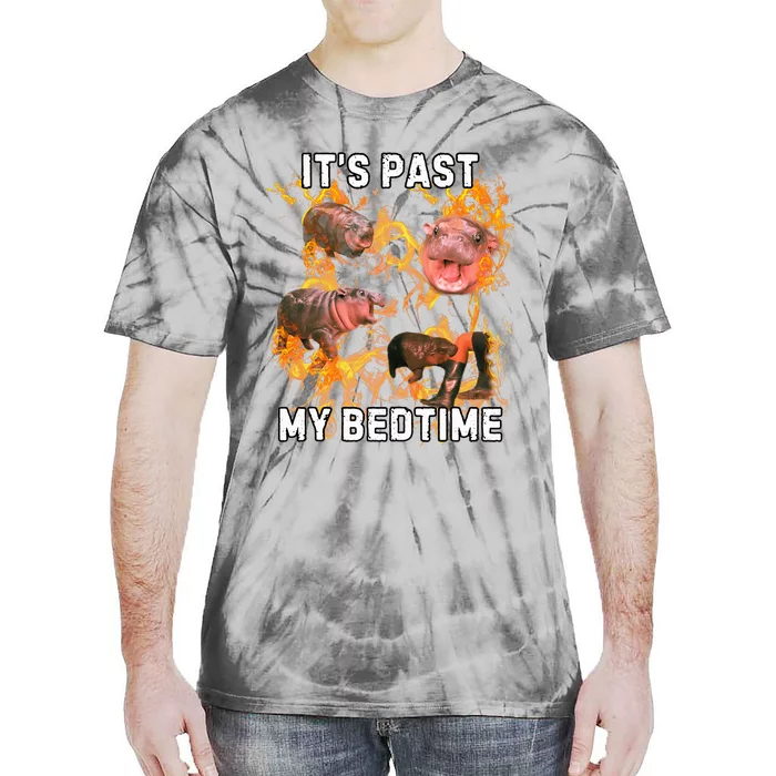 Moodeng ItS Past My Bed Time Tie-Dye T-Shirt