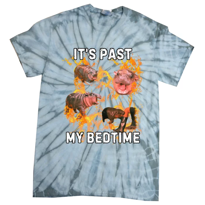 Moodeng ItS Past My Bed Time Tie-Dye T-Shirt