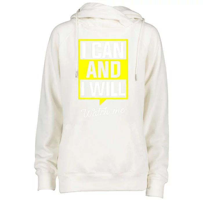 Motivational Inspirational Quote Womens Funnel Neck Pullover Hood