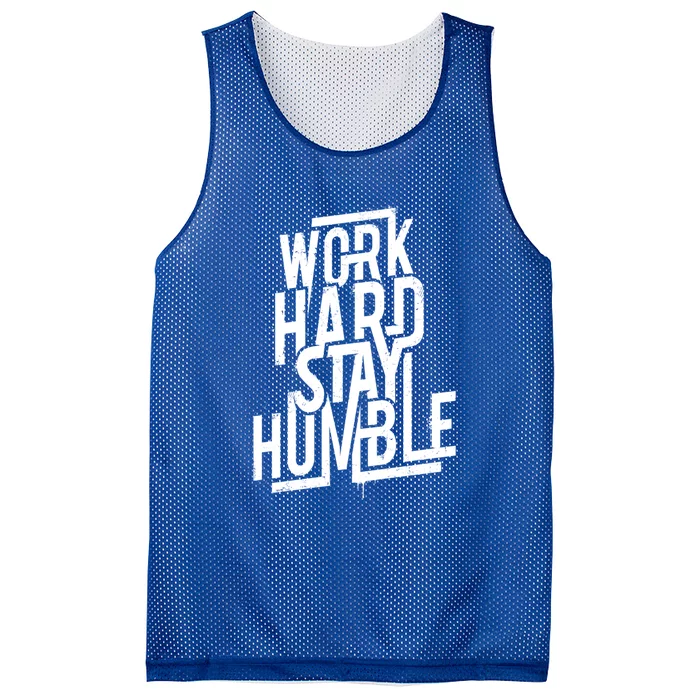 Motivational Inspirational Quote Work Hard Stay Humble Funny Gift Mesh Reversible Basketball Jersey Tank