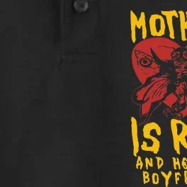 Mothman Is Real And He's My Boyfriend Funny Dry Zone Grid Performance Polo