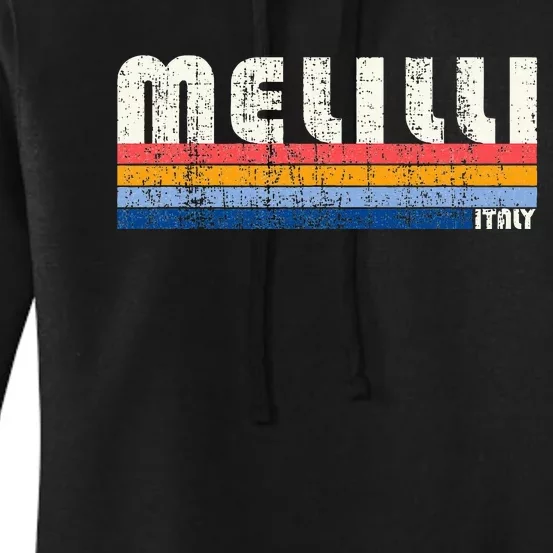 Melilli Italy Retro 70s 80s Style Women's Pullover Hoodie