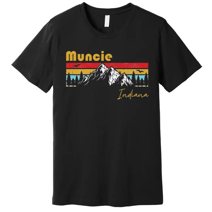 Muncie Indiana Roots Hometown Vintage Home State Pride Premium T-Shirt