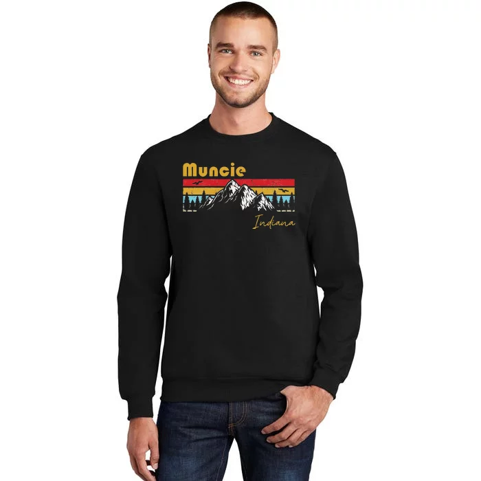 Muncie Indiana Roots Hometown Vintage Home State Pride Tall Sweatshirt