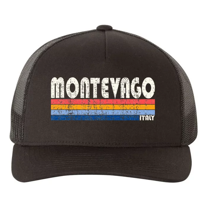 Montevago Italy Retro 70s 80s Style Yupoong Adult 5-Panel Trucker Hat