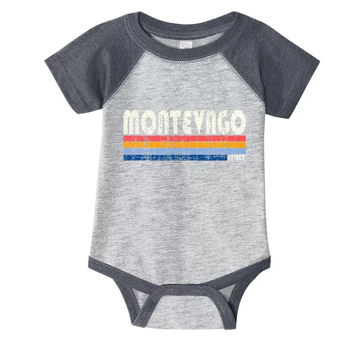 Montevago Italy Retro 70s 80s Style Infant Baby Jersey Bodysuit