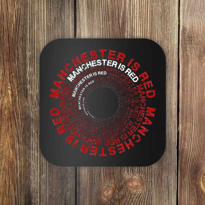 Manchester Is Red Circular Funny United Football Supporter Coaster