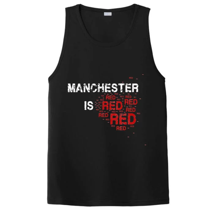 Manchester Is Red Funny United Football Supporter Performance Tank