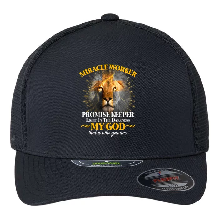 Miracle Worker Promise Keeper Lion Flexfit Unipanel Trucker Cap