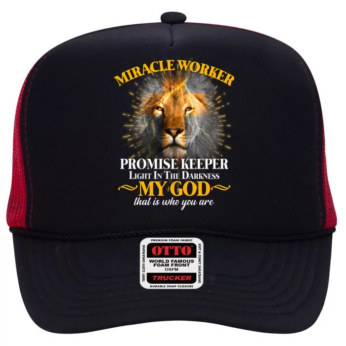 Miracle Worker Promise Keeper Lion High Crown Mesh Trucker Hat