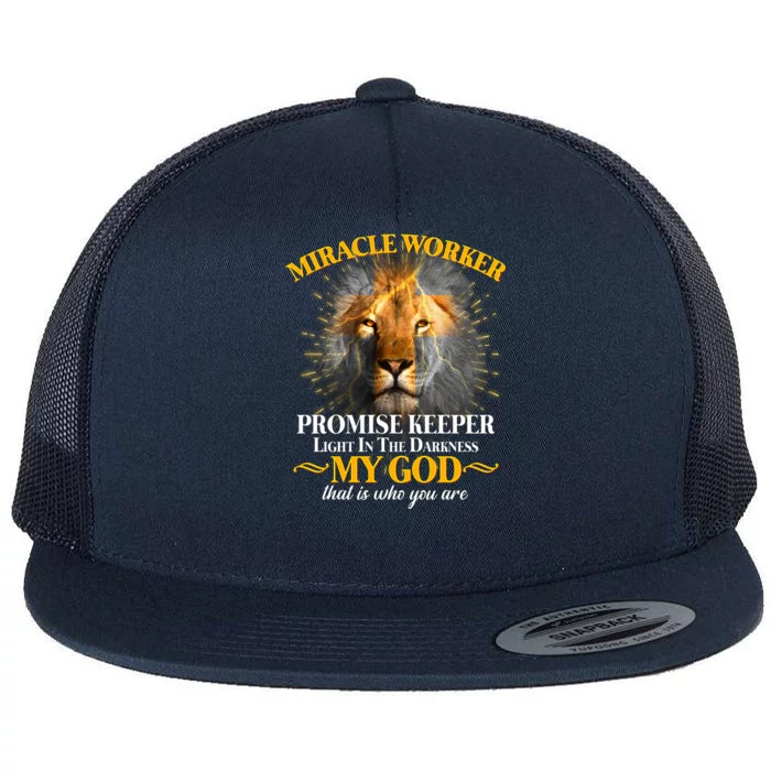 Miracle Worker Promise Keeper Lion Flat Bill Trucker Hat