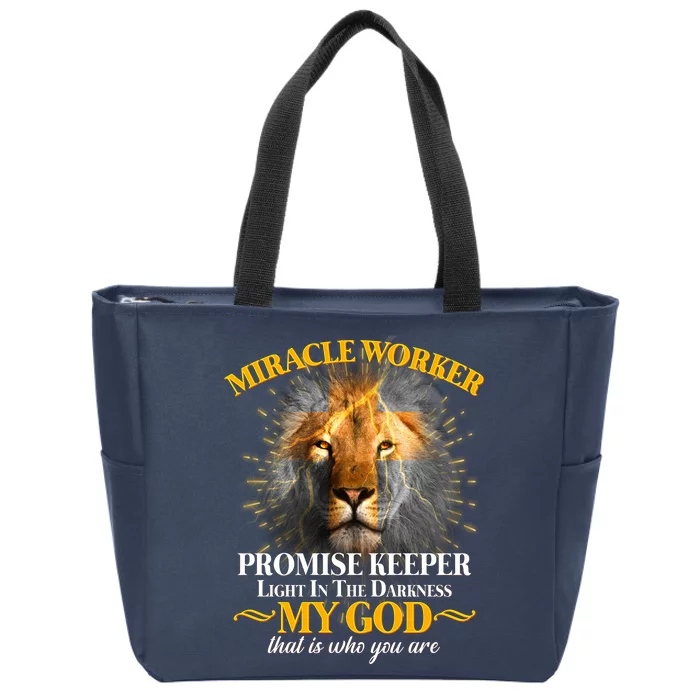 Miracle Worker Promise Keeper Lion Zip Tote Bag