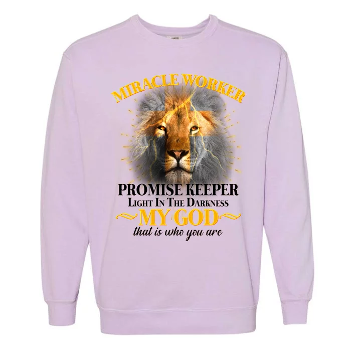 Miracle Worker Promise Keeper Lion Garment-Dyed Sweatshirt