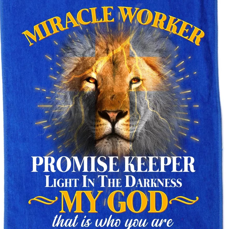 Miracle Worker Promise Keeper Lion Platinum Collection Golf Towel